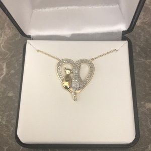 Genuine Diamond Cat Necklace